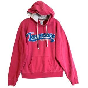 Vtg Y2K Alumni Hall Tennessee Volunteers Hot Pink Women's Hoodie Sweatshirt Sz L